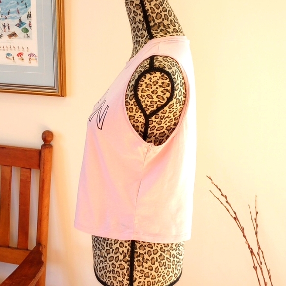 FREE W BUNDLE Calvin Klein Performance Ladies Sleeveless Crop Top Size:S Pink - Picture 2 of 9